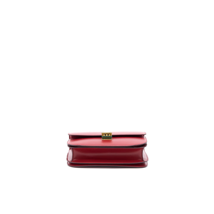 Celine Medium Classic Box Bag Calfskin Red