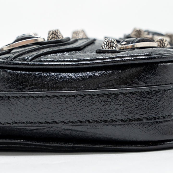 Top Quality Balenciaga Le Cagole Heart Mini Bag Lambskin Black SHW