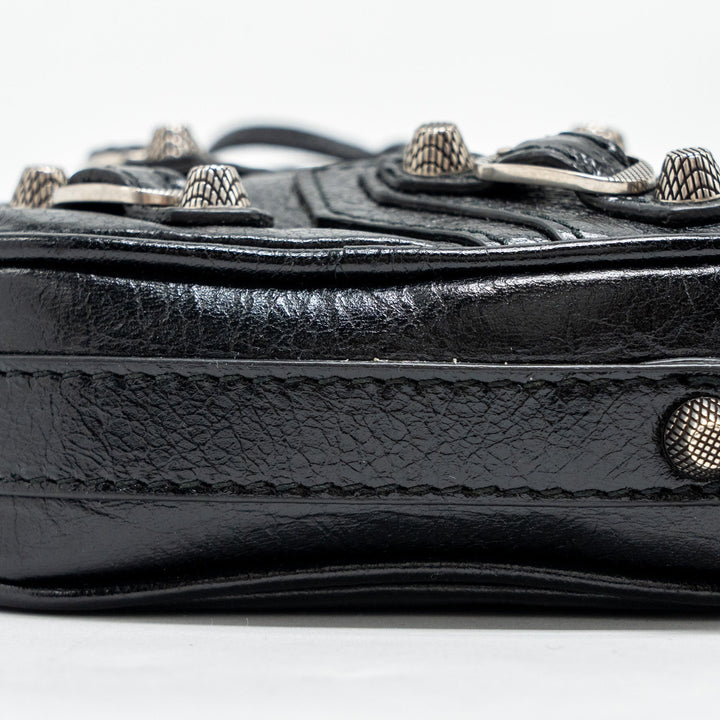 Top Quality Balenciaga Le Cagole Heart Mini Bag Lambskin Black SHW