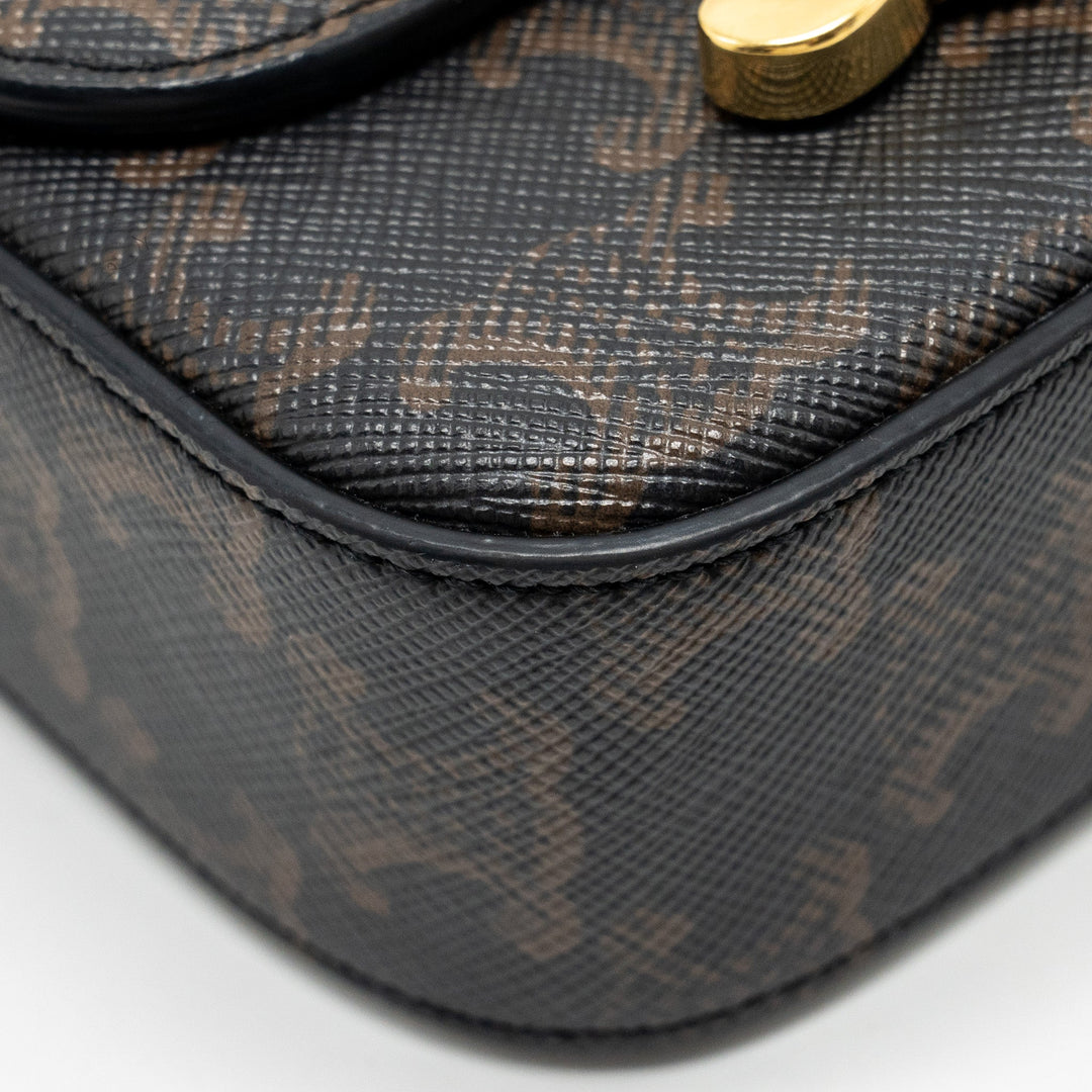 Celine Claude Triomphe Canvas / Calfskin Tan