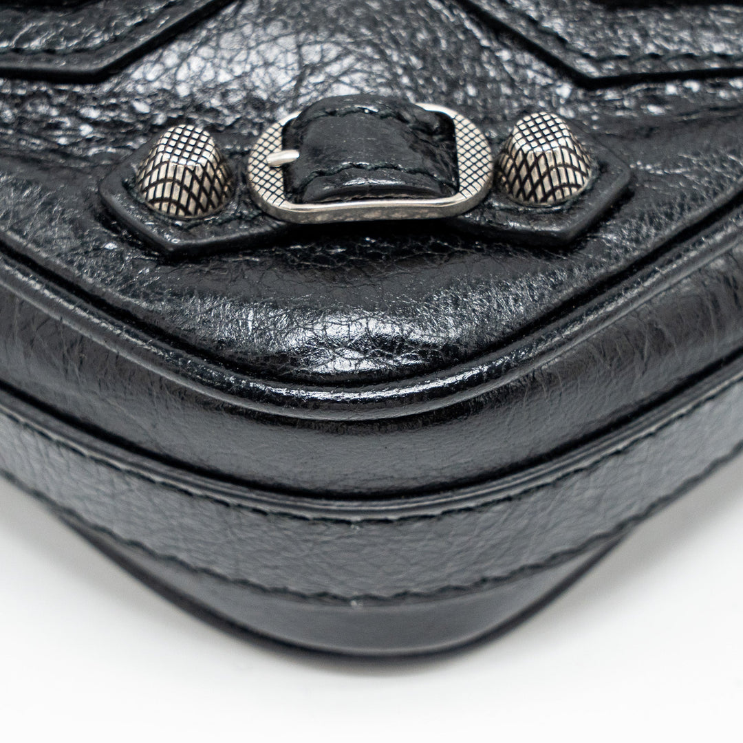 Top Quality Balenciaga Le Cagole Heart Mini Bag Lambskin Black SHW