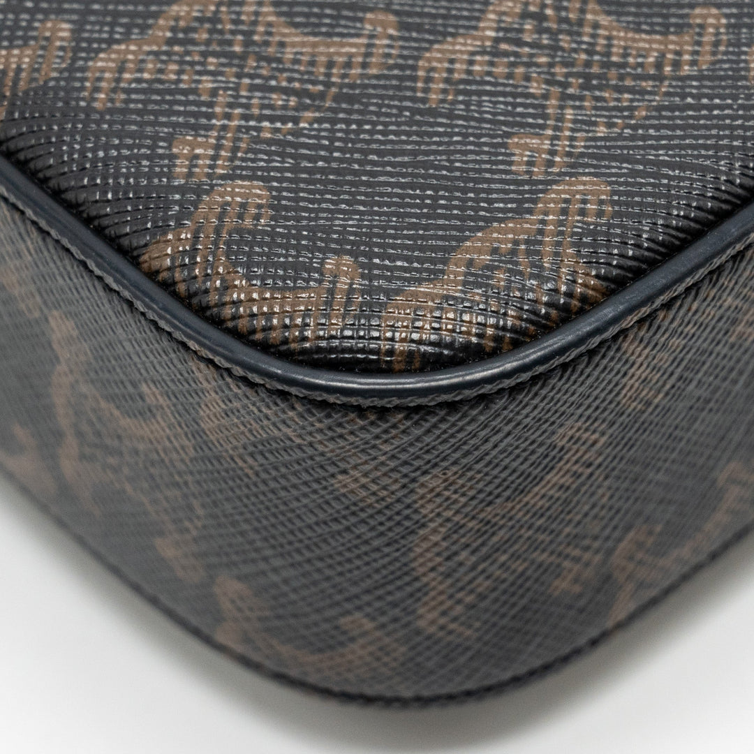 Celine Claude Triomphe Canvas / Calfskin Tan