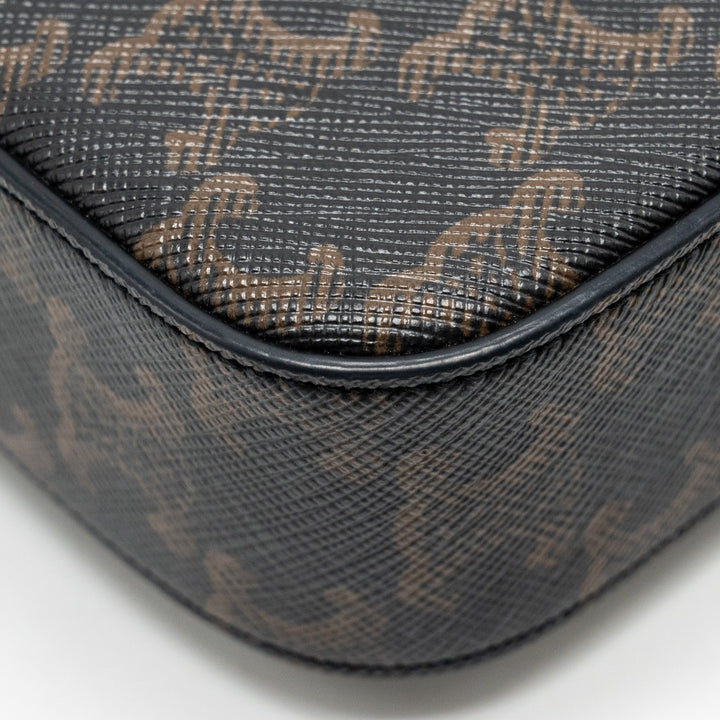 Celine Claude Triomphe Canvas / Calfskin Tan