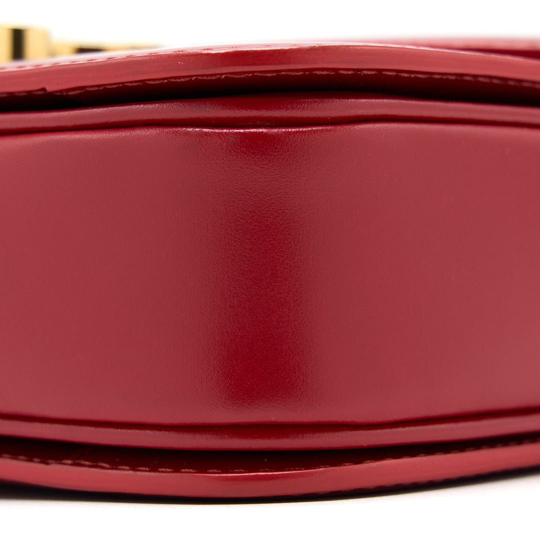 Celine Medium Classique Triomphe Bag Shiny Calfskin Red