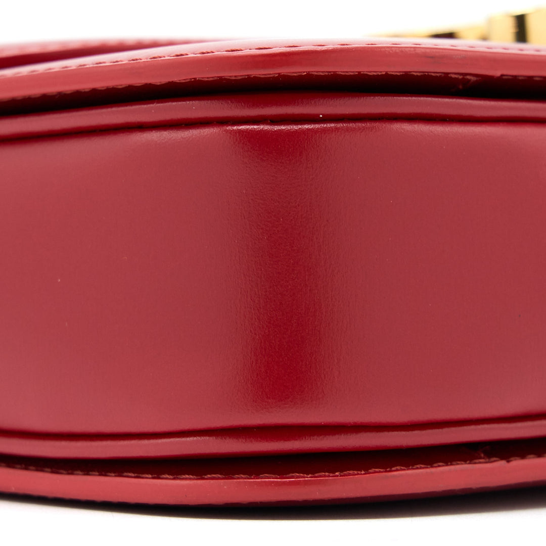 Celine Medium Classique Triomphe Bag Shiny Calfskin Red