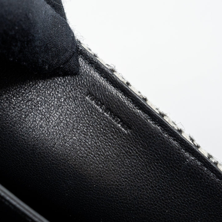 Celine Medium C Bag Tweed/ Leather Black/ White