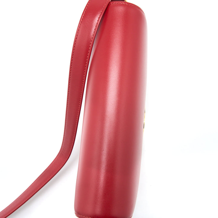 Top Quality Celine Medium Classique Triomphe Bag Shiny Calfskin Red