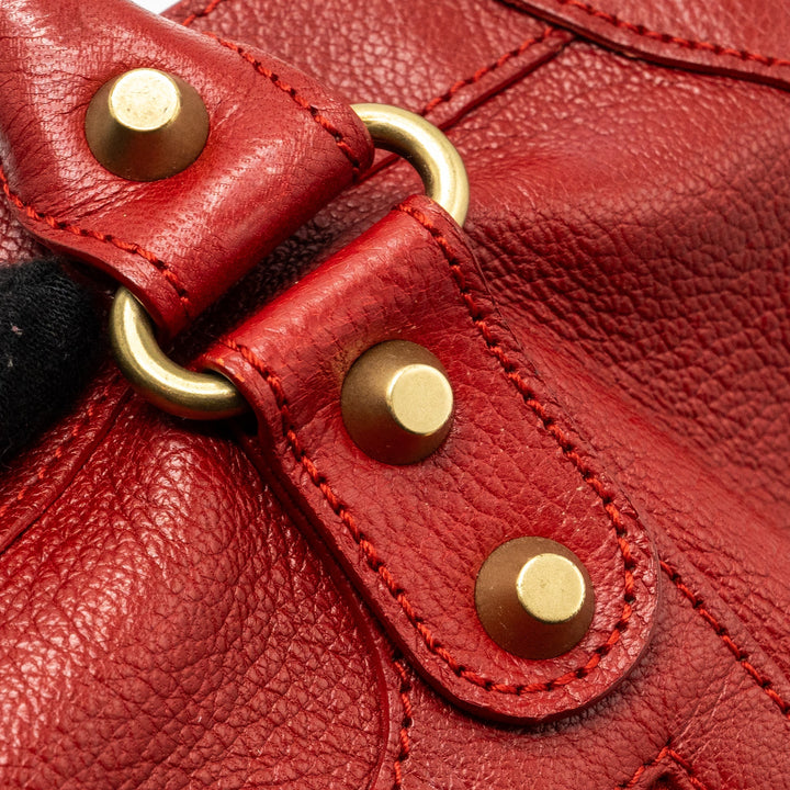 Top Quality Balenciaga city bag leather red LGHW