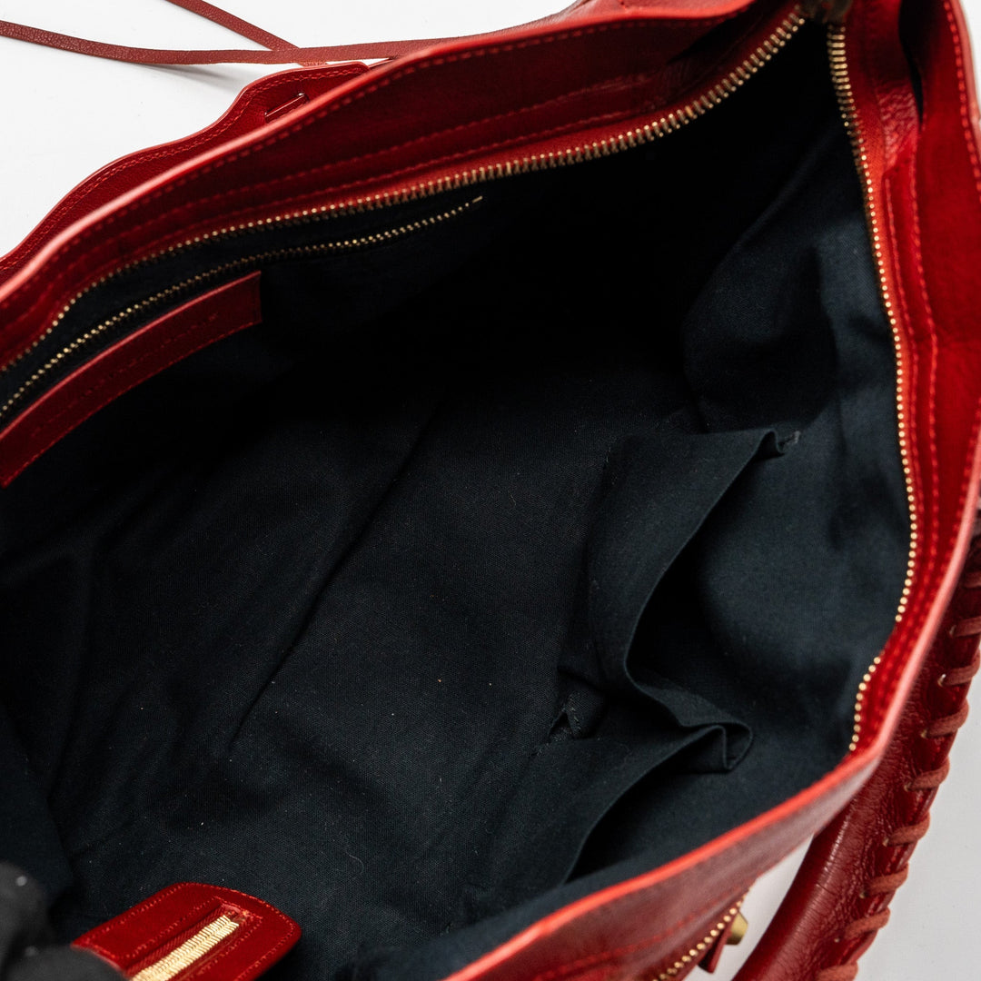 Top Quality Balenciaga city bag leather red LGHW