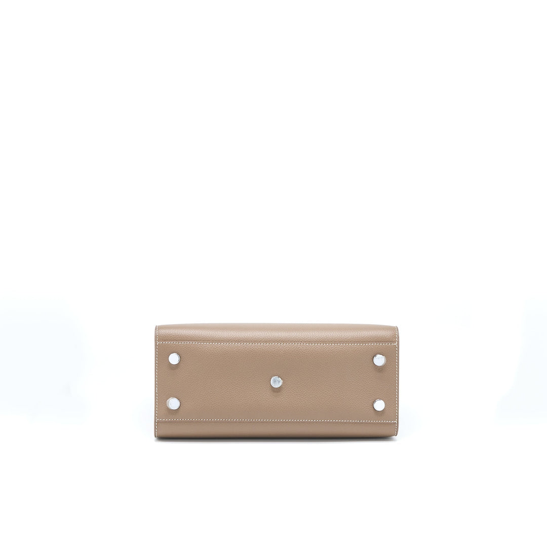 Saint Laurent Sac De Jour Calfskin Taupe SHW