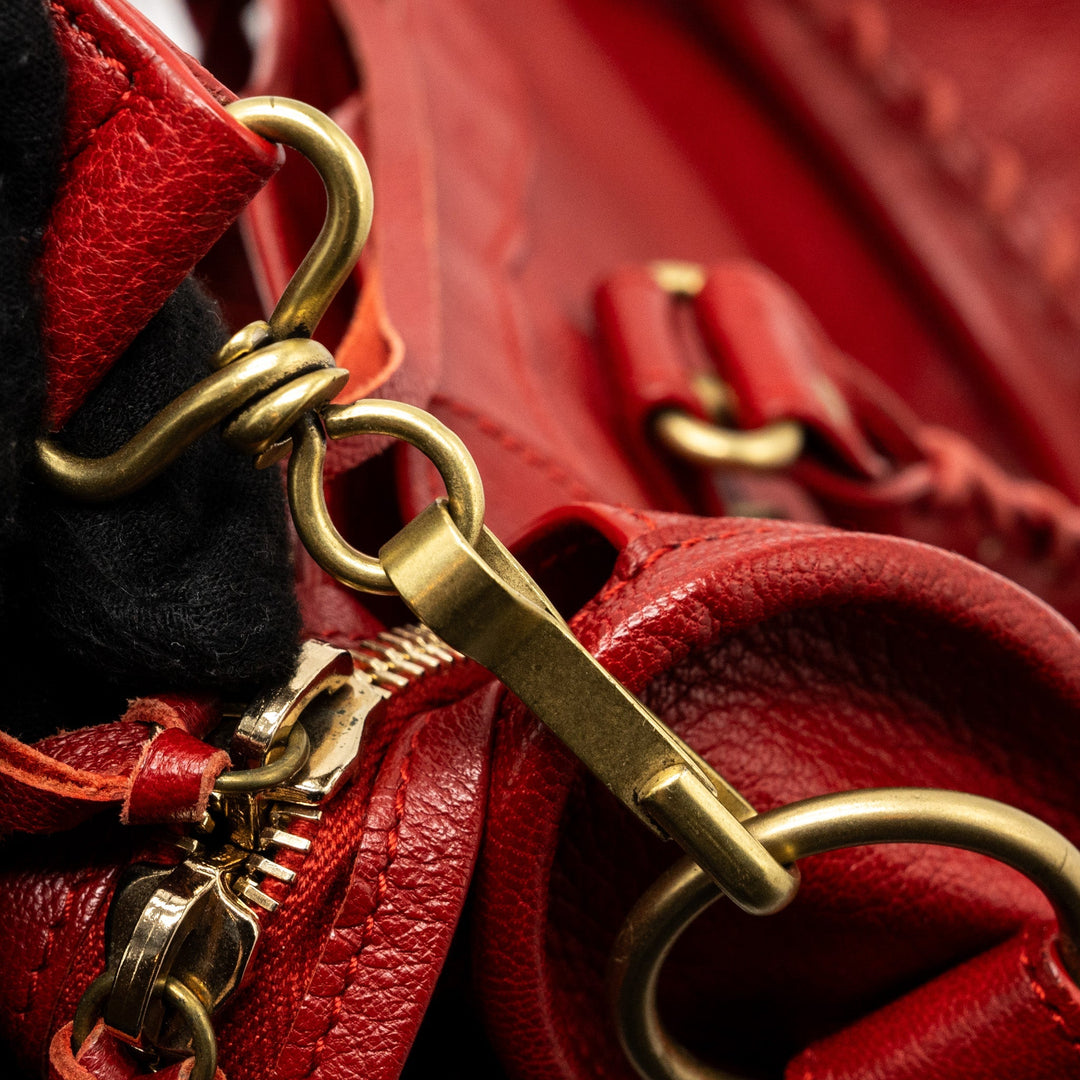 Top Quality Balenciaga city bag leather red LGHW