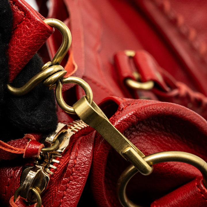 Top Quality Balenciaga city bag leather red LGHW