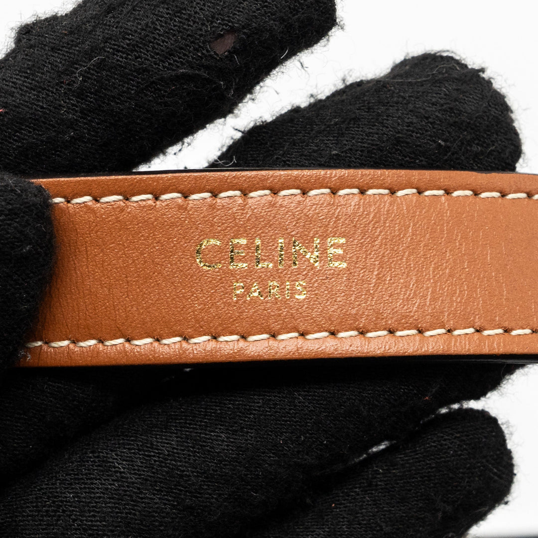 Top Quality Celine AVA BAG IN TRIOMPHE CANVAS AND CALFSKIN TAN