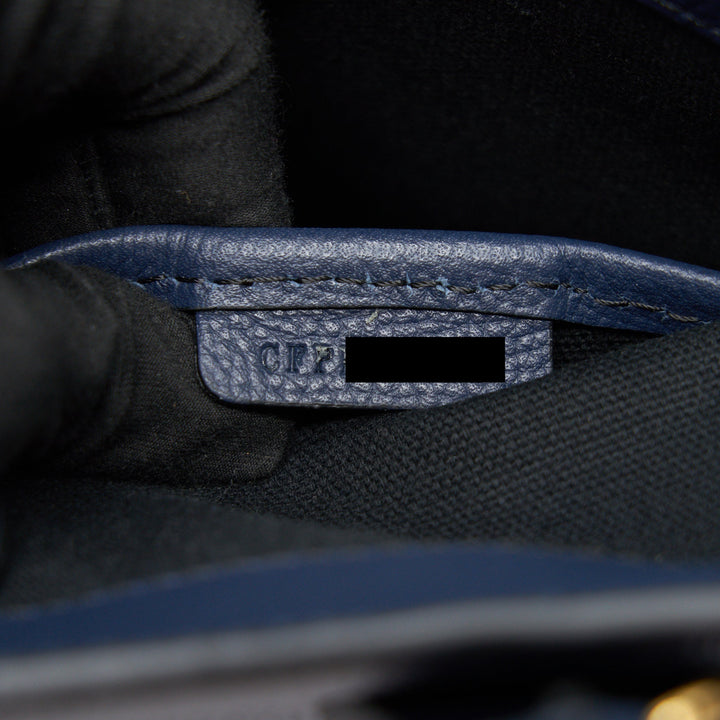 Burberry Leather/ Canvas Tote Bag Navy