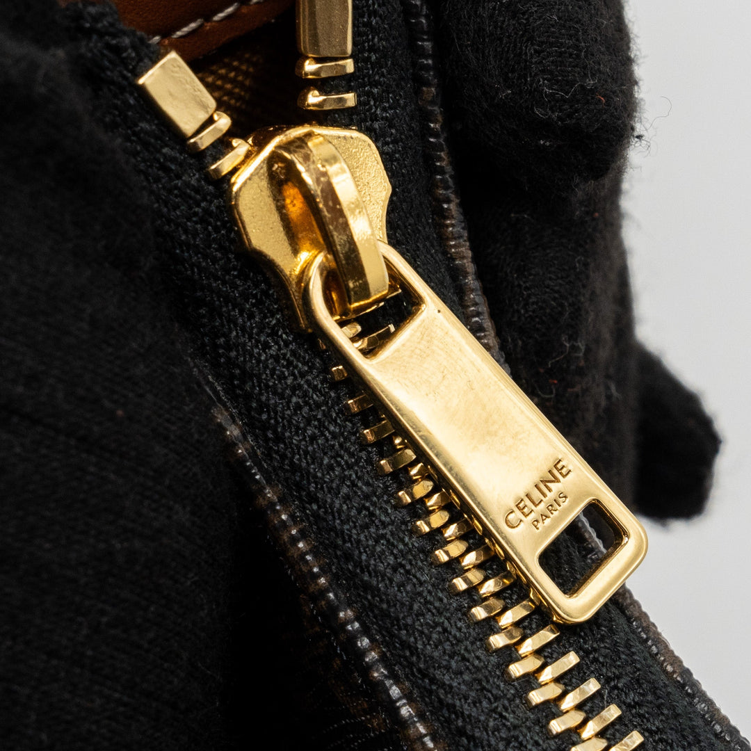 Celine AVA BAG IN TRIOMPHE CANVAS AND CALFSKIN TAN