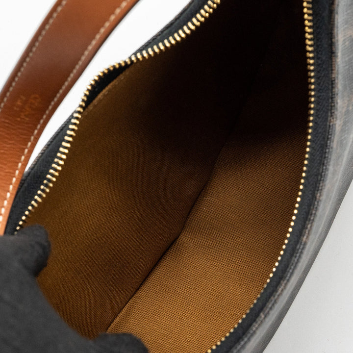 Top Quality Celine AVA BAG IN TRIOMPHE CANVAS AND CALFSKIN TAN