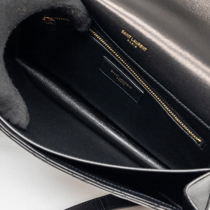 Saint laurent gaby satchel bag lambskin black GHW
