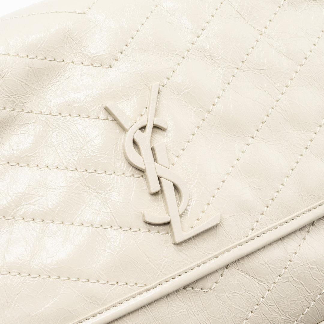 Saint laurent medium Niki calfskin blanc SHW