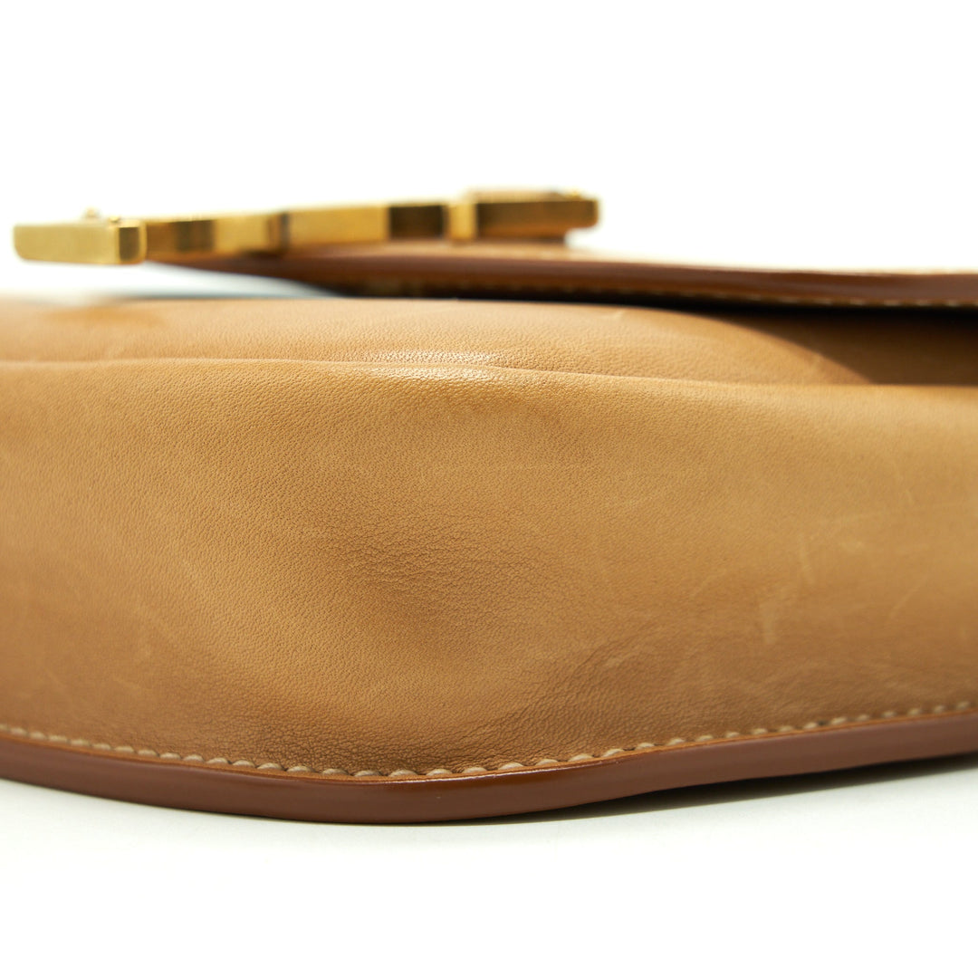 Saint Laurent/YSL Vintage Kaia Bag Calfskin Tan GHW