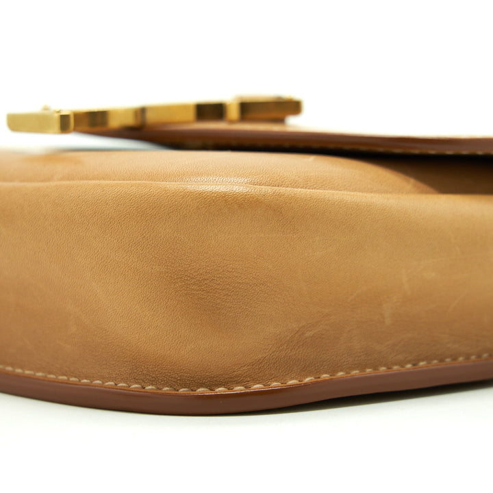 Saint Laurent/YSL Vintage Kaia Bag Calfskin Tan GHW