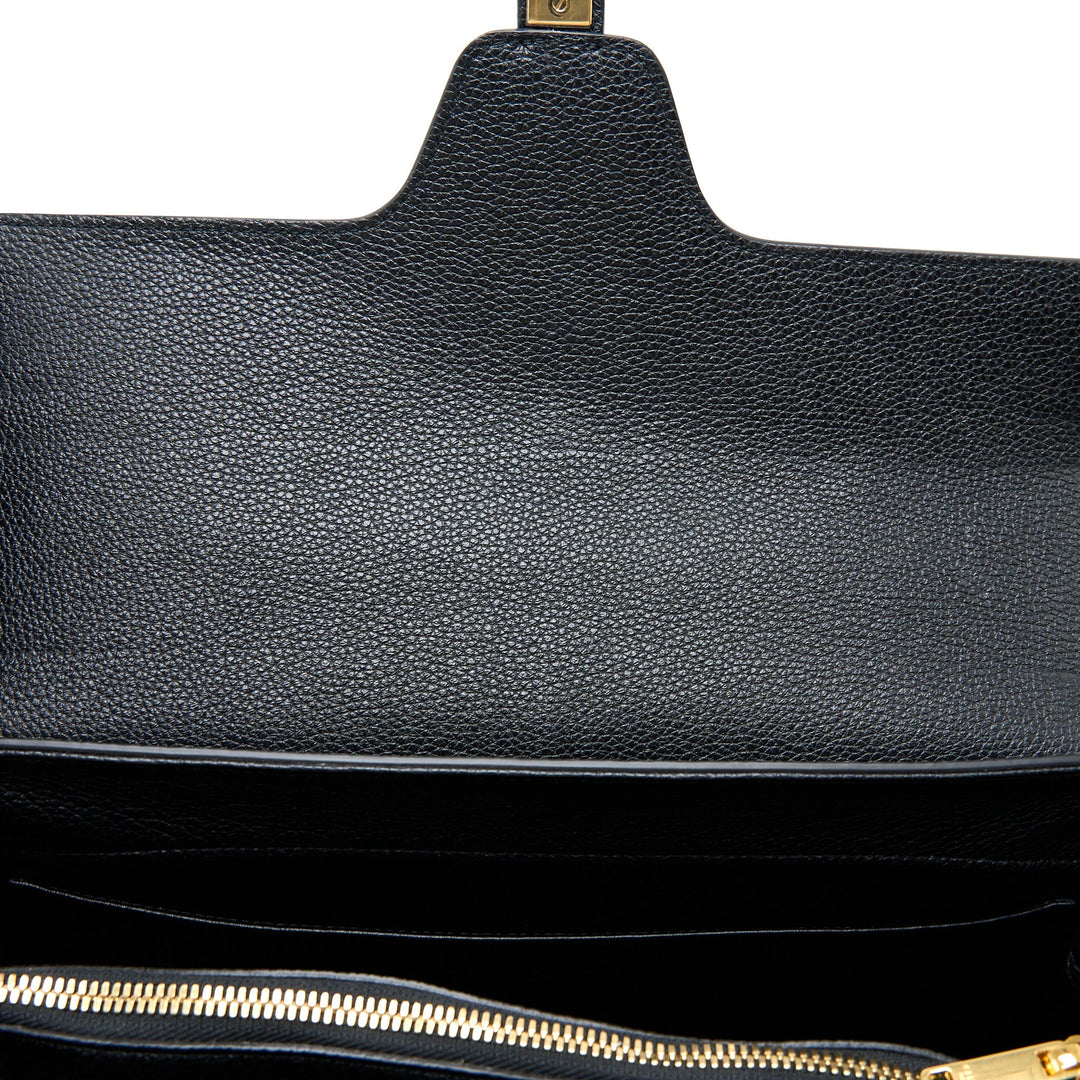 Celine 16 Bag Grained Calfskin Black
