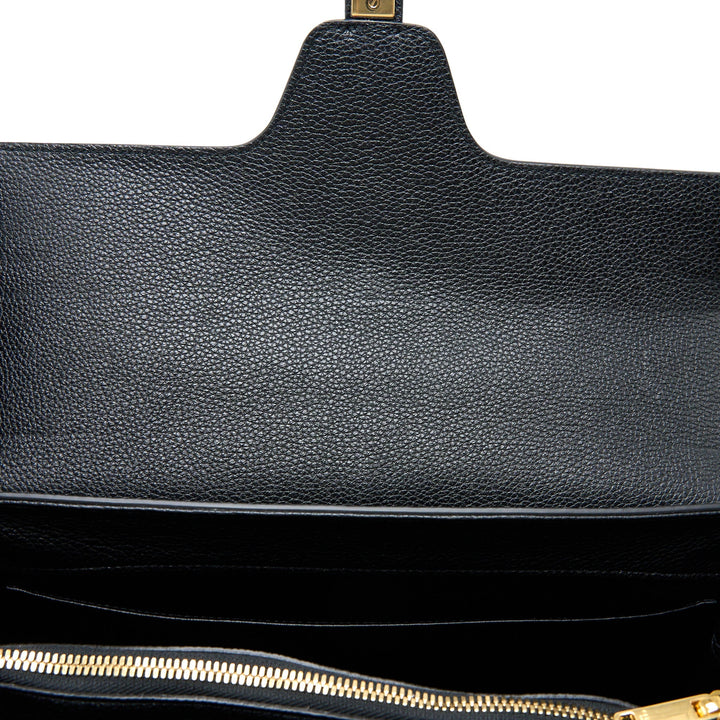 Celine 16 Bag Grained Calfskin Black