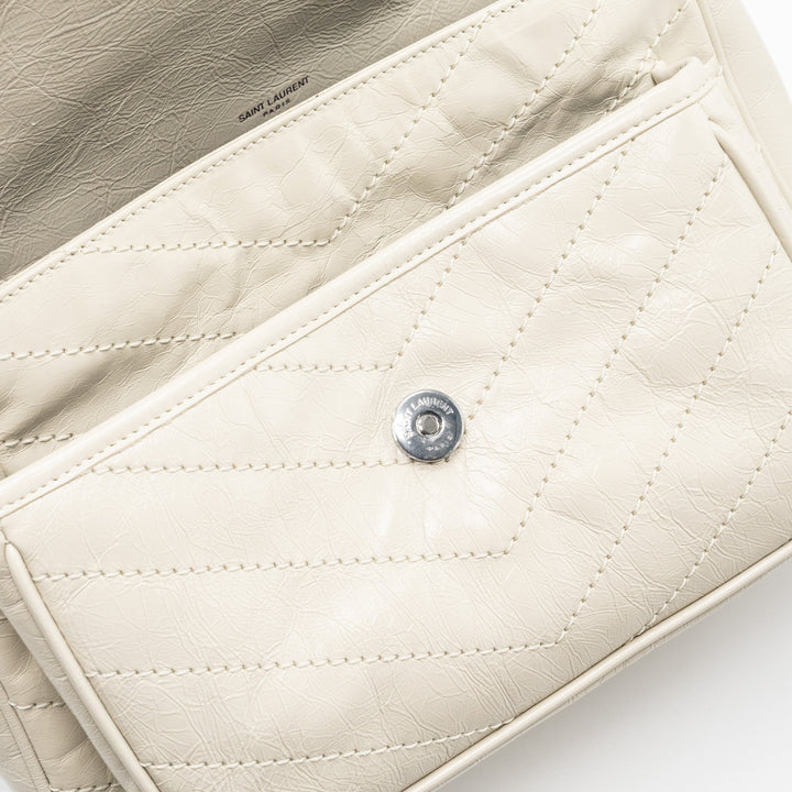 Saint laurent medium Niki calfskin blanc SHW
