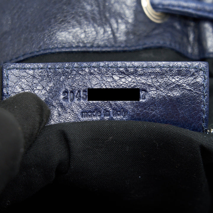 Top Quality Balenciaga Giant Pompon Bucket Bag Navy