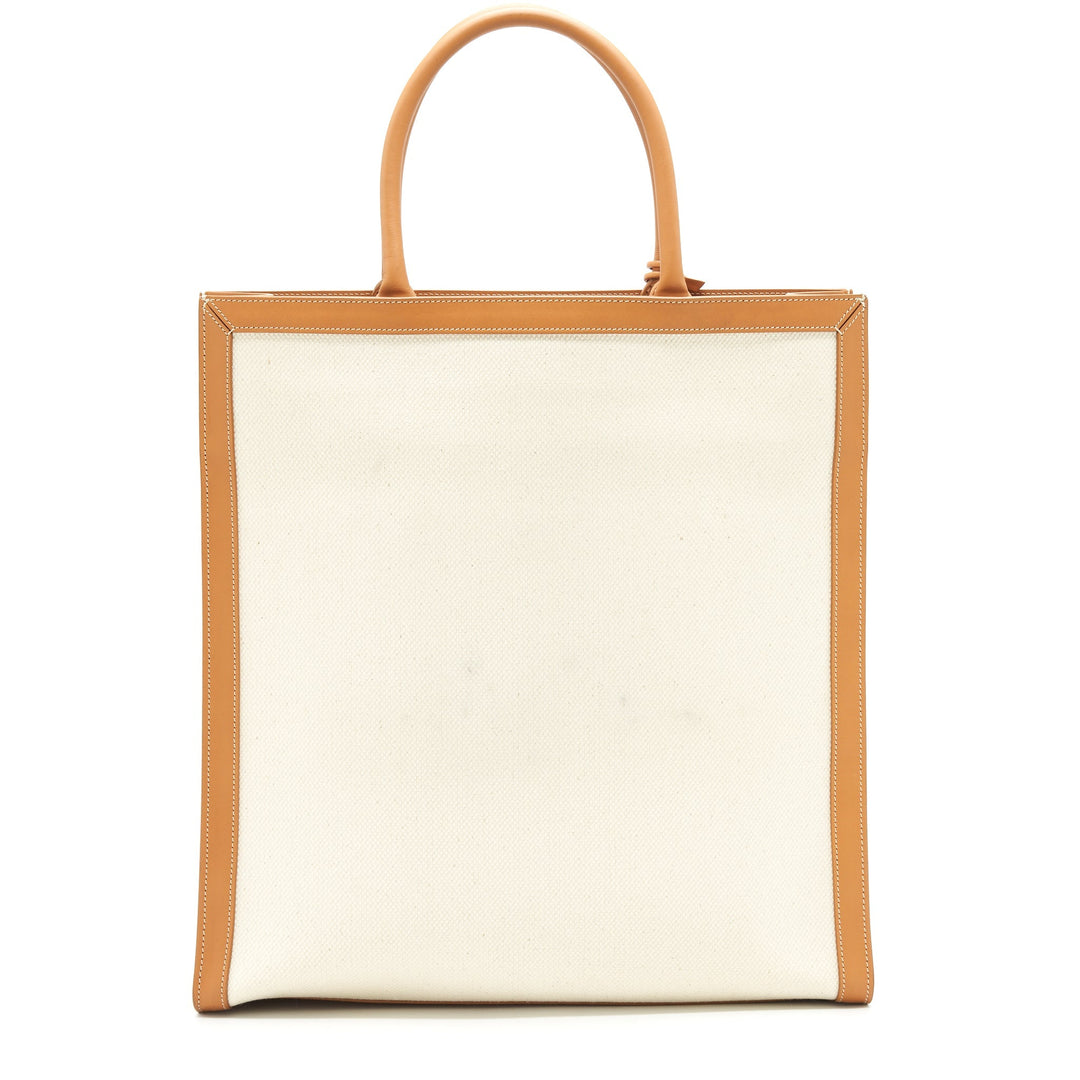 Top Quality Celine small Vertical Cabas Canvas with Top Quality Celine print and calfskin