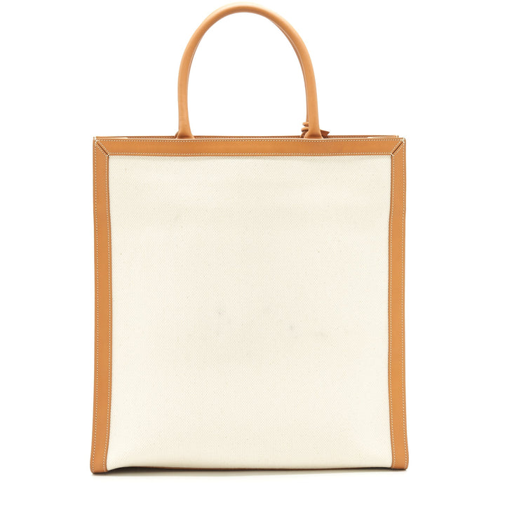 Top Quality Celine small Vertical Cabas Canvas with Top Quality Celine print and calfskin