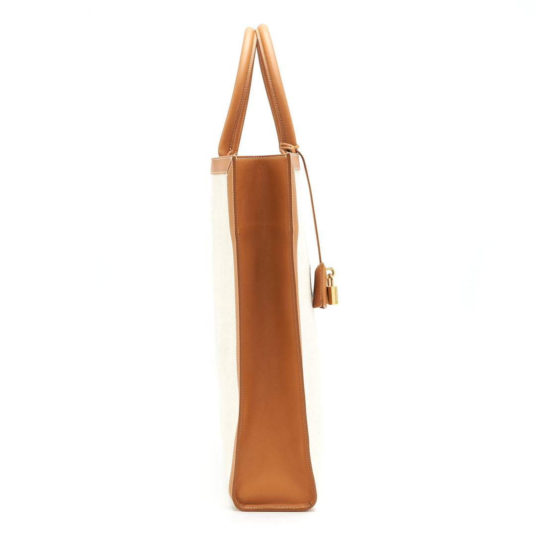 Top Quality Celine small Vertical Cabas Canvas with Top Quality Celine print and calfskin