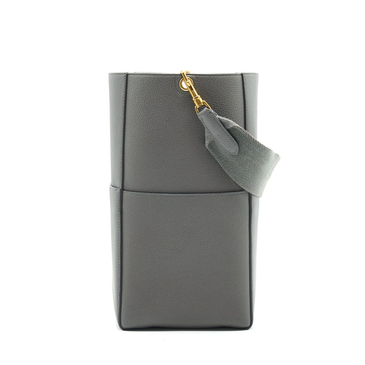 Celine SANGLE BUCKET BAG DARK GREY WITH BLACK STITCHING