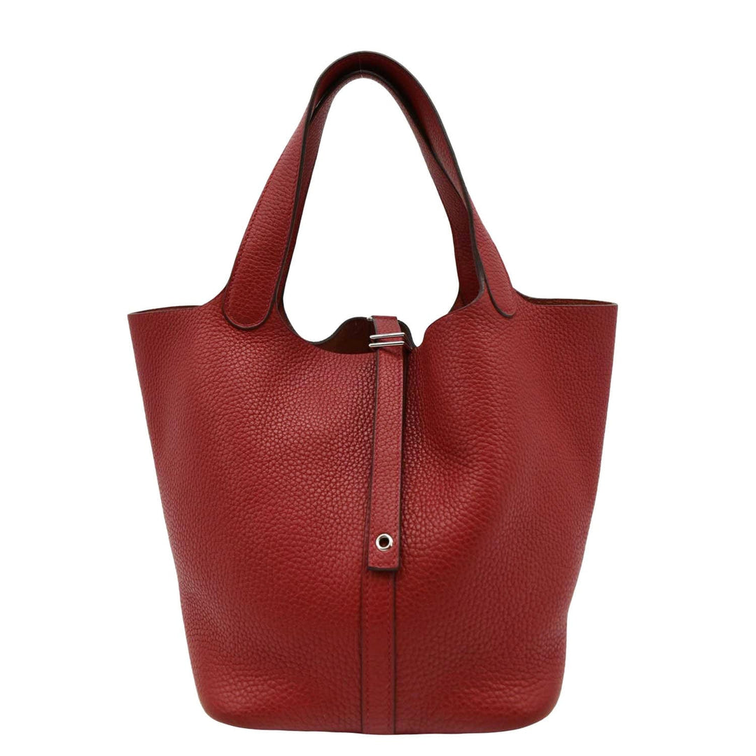 Top quality Hermes Picotin Lock 22 Taurillon Clemence Leather Hobo Bag Red