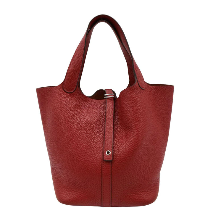 Top quality Hermes Picotin Lock 22 Taurillon Clemence Leather Hobo Bag Red