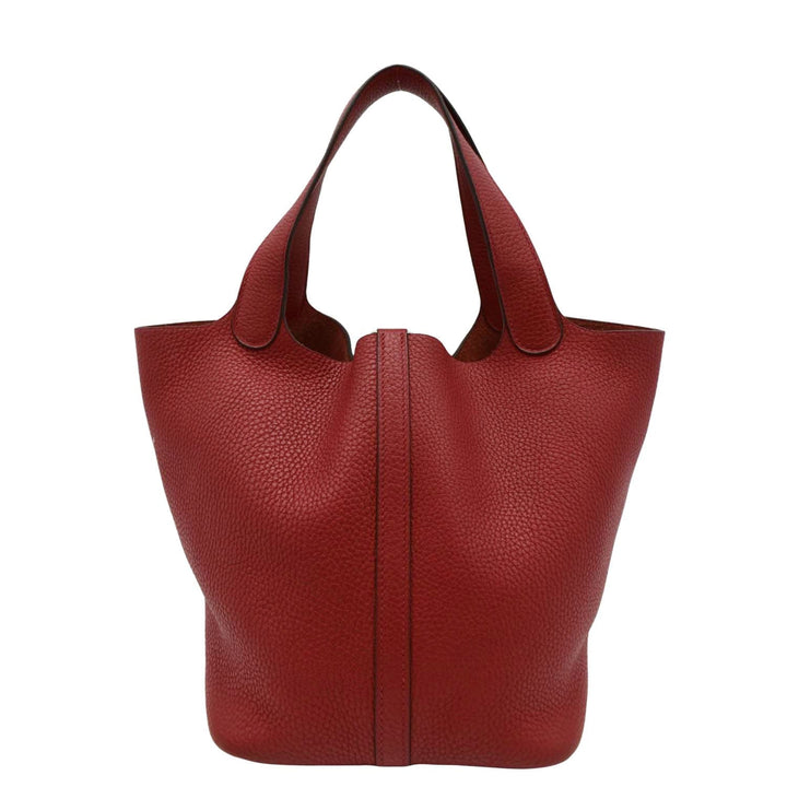 Top quality Hermes Picotin Lock 22 Taurillon Clemence Leather Hobo Bag Red