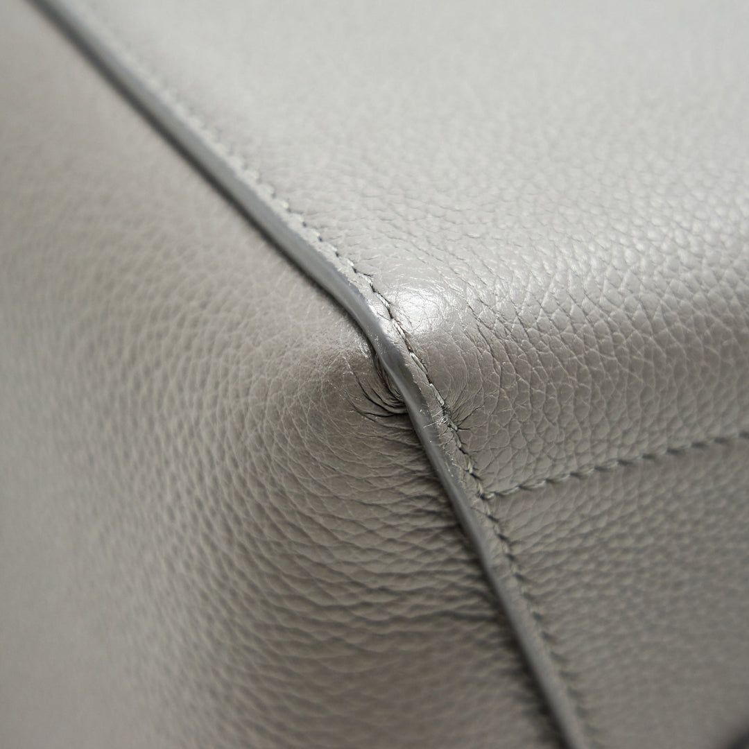 Top Quality Celine SANGLE BUCKET BAG DARK GREY WITH BLACK STITCHING