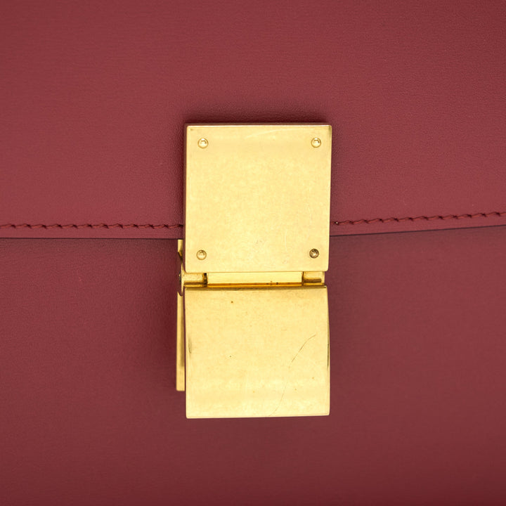 Celine MEDIUM CLASSIC BOX BAG CALFSKIN RED
