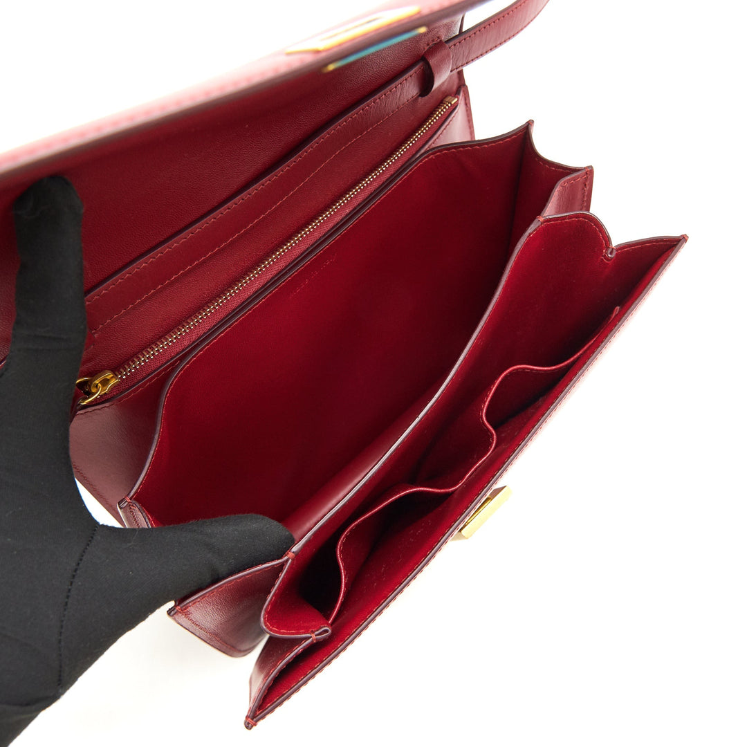 Celine MEDIUM CLASSIC BOX BAG CALFSKIN RED