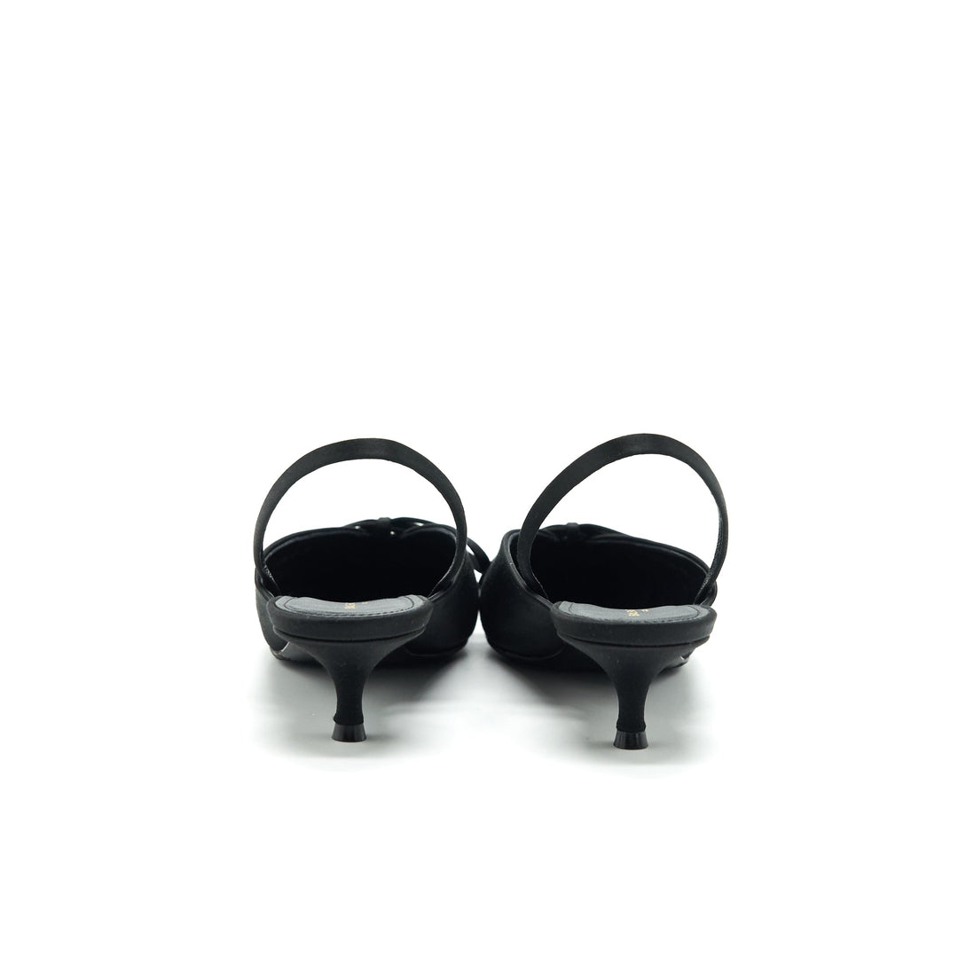 Top Quality Balenciaga BOW KNIFE SLINGBACK BLACK Size37