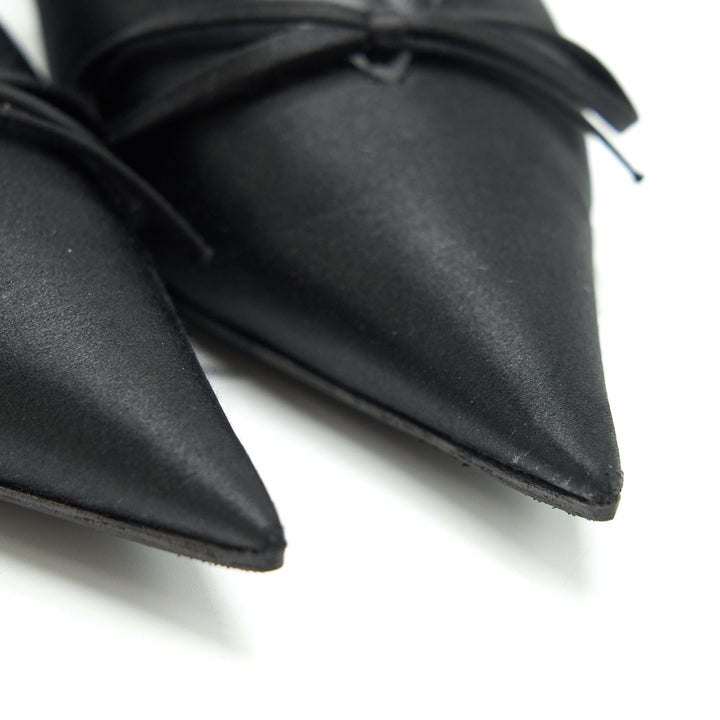 Top Quality Balenciaga BOW KNIFE SLINGBACK BLACK Size37
