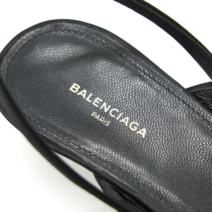 Top Quality Balenciaga BOW KNIFE SLINGBACK BLACK Size37