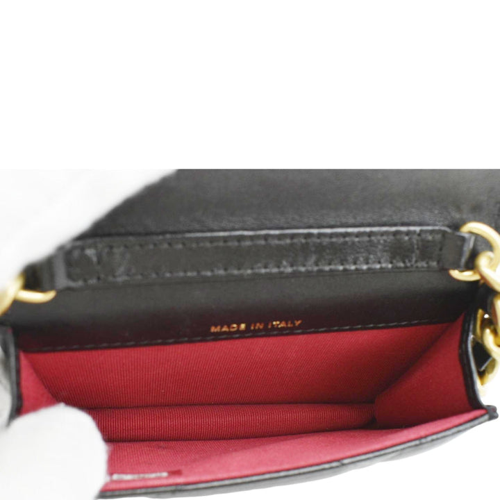 Top Quality Chanel 19 Flap Coin Purse Quilted Leather Chain Shoulder Bag Black