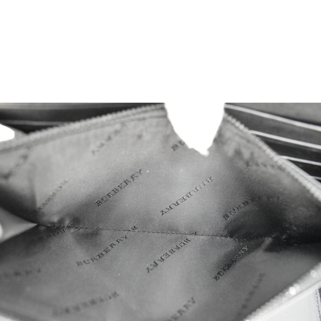Burberry Check Canvas Zip Around Wallet Grey