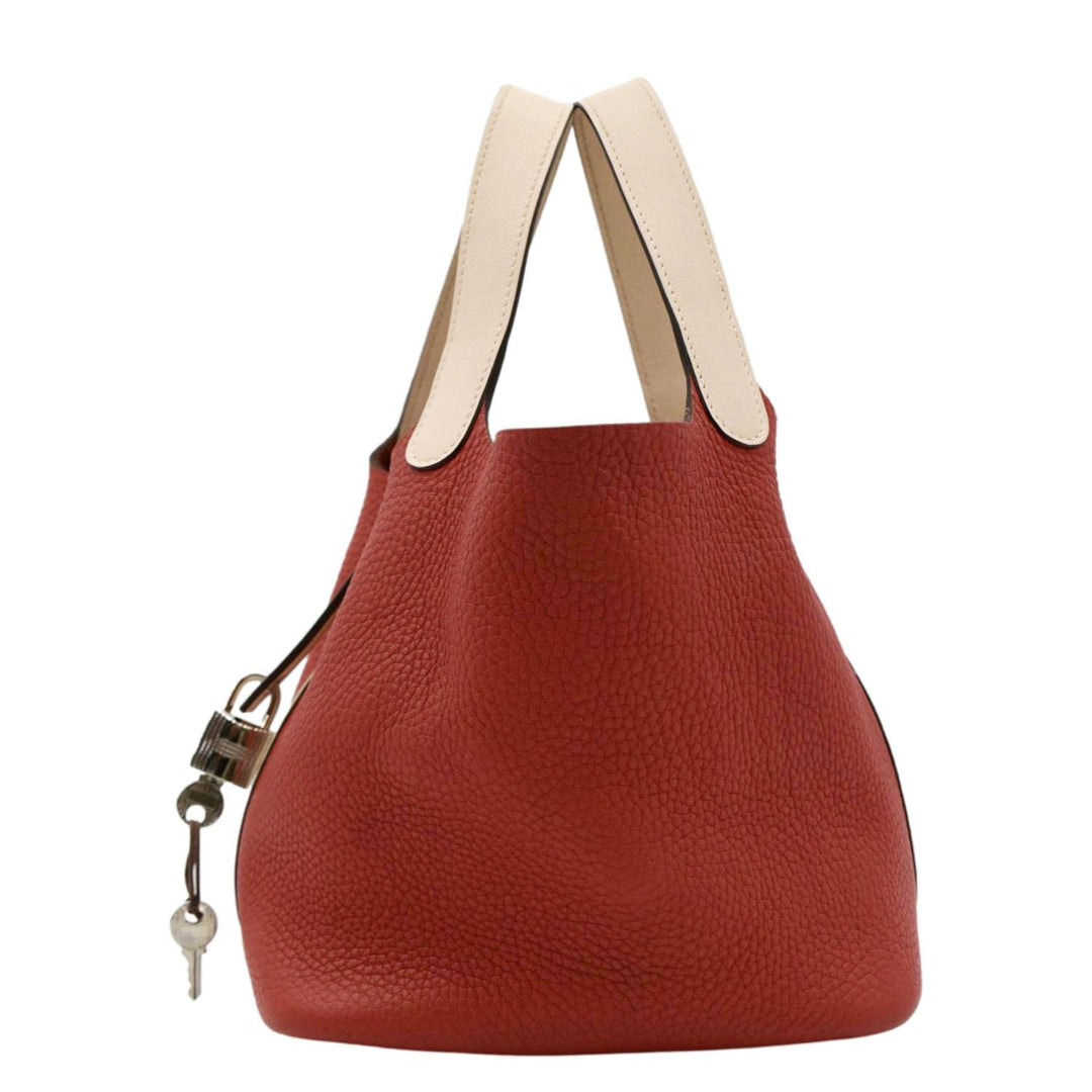 Top quality Hermes Picotin Lock 18 Taurillon Clemence Leather Hobo Bag Red