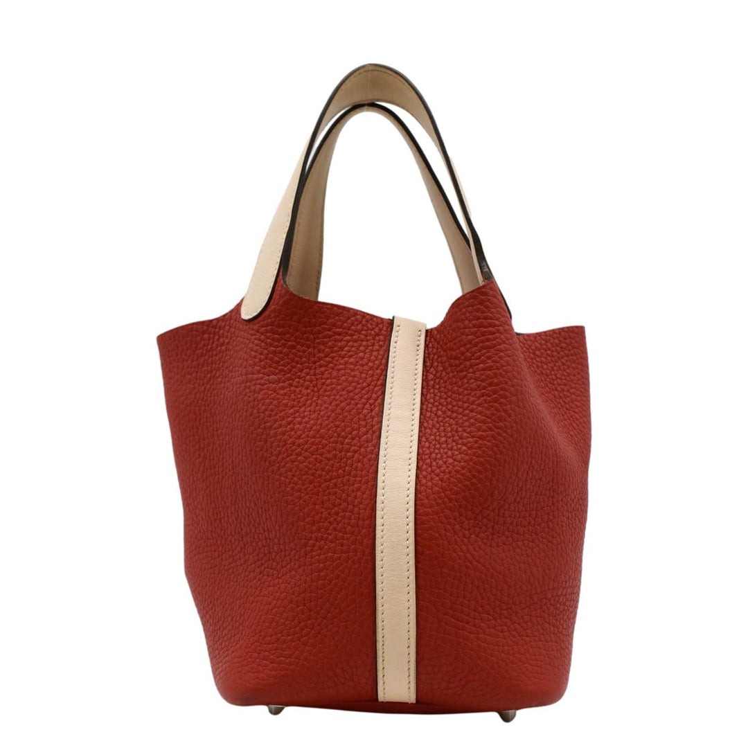 Top quality Hermes Picotin Lock 18 Taurillon Clemence Leather Hobo Bag Red