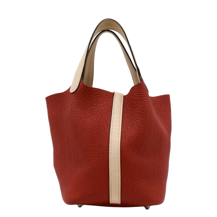 Top quality Hermes Picotin Lock 18 Taurillon Clemence Leather Hobo Bag Red