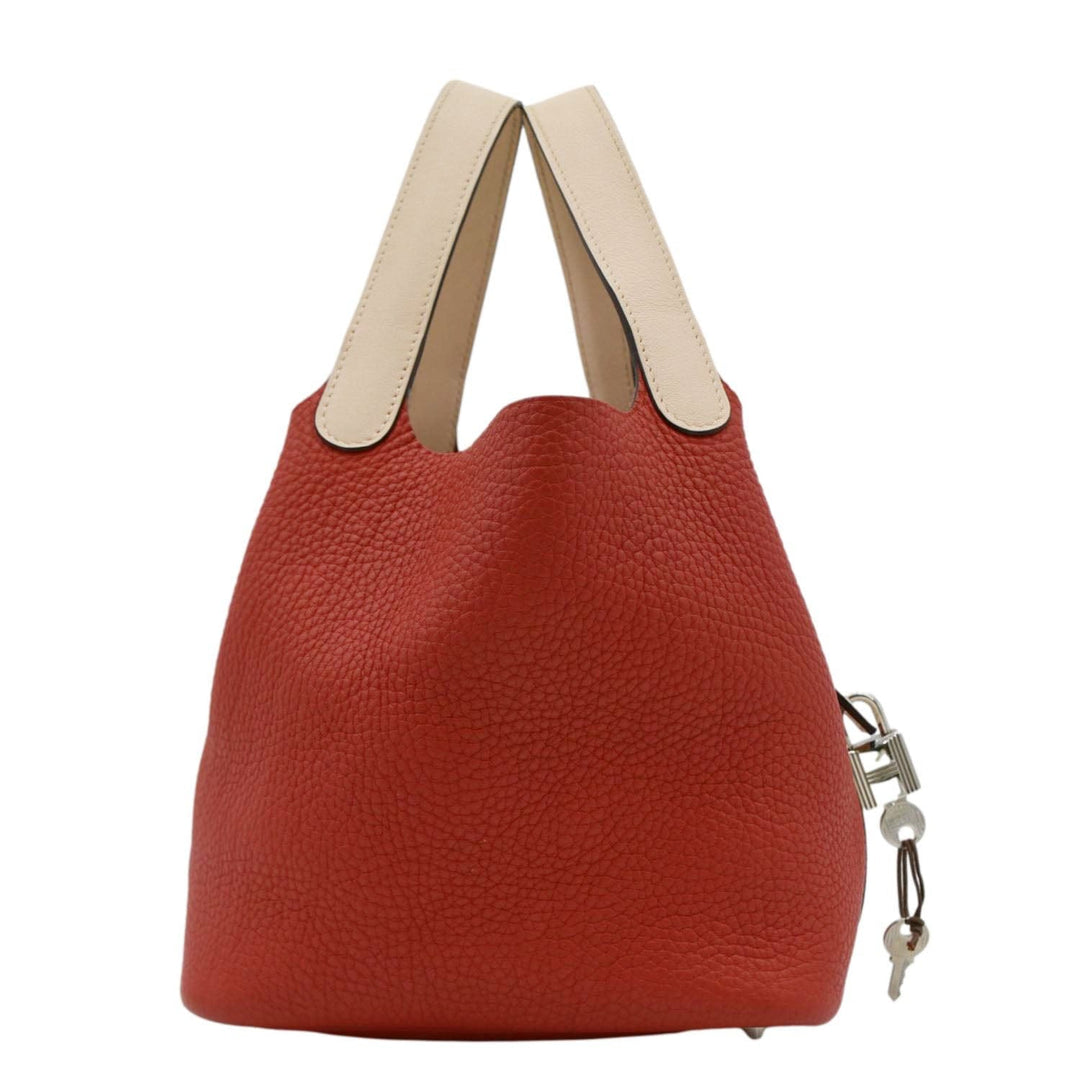 Top quality Hermes Picotin Lock 18 Taurillon Clemence Leather Hobo Bag Red