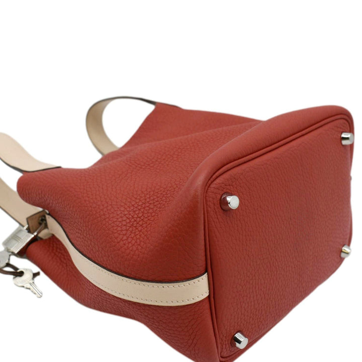 Top quality Hermes Picotin Lock 18 Taurillon Clemence Leather Hobo Bag Red