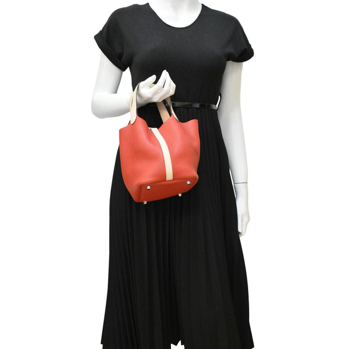 Top quality Hermes Picotin Lock 18 Taurillon Clemence Leather Hobo Bag Red