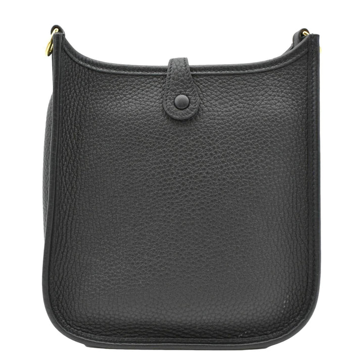 Top quality Hermes Evelyne TPM Clemence Leather Crossbody Bag Black